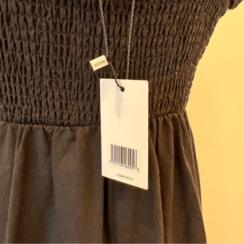 Jason Wu Linen Blend black Tiered Maxi Dress M NWT - image 8